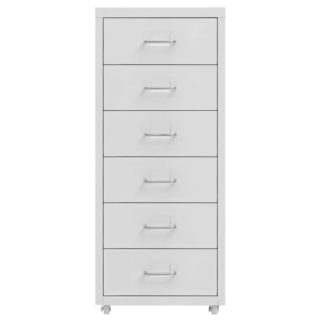 vidaXL Aktenschrank Aktenschrank mit Rollen Grau 28x41x69 cm Metall günstig online kaufen