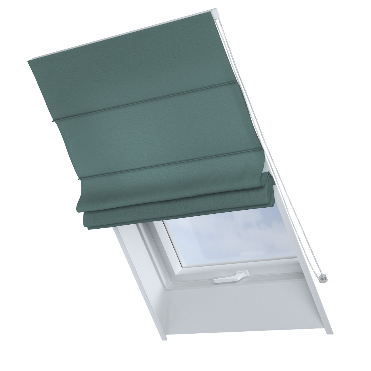 Dekoria Dachfenster-Raffrollo Rimini, grau-blau, 50 x 60 cm günstig online kaufen