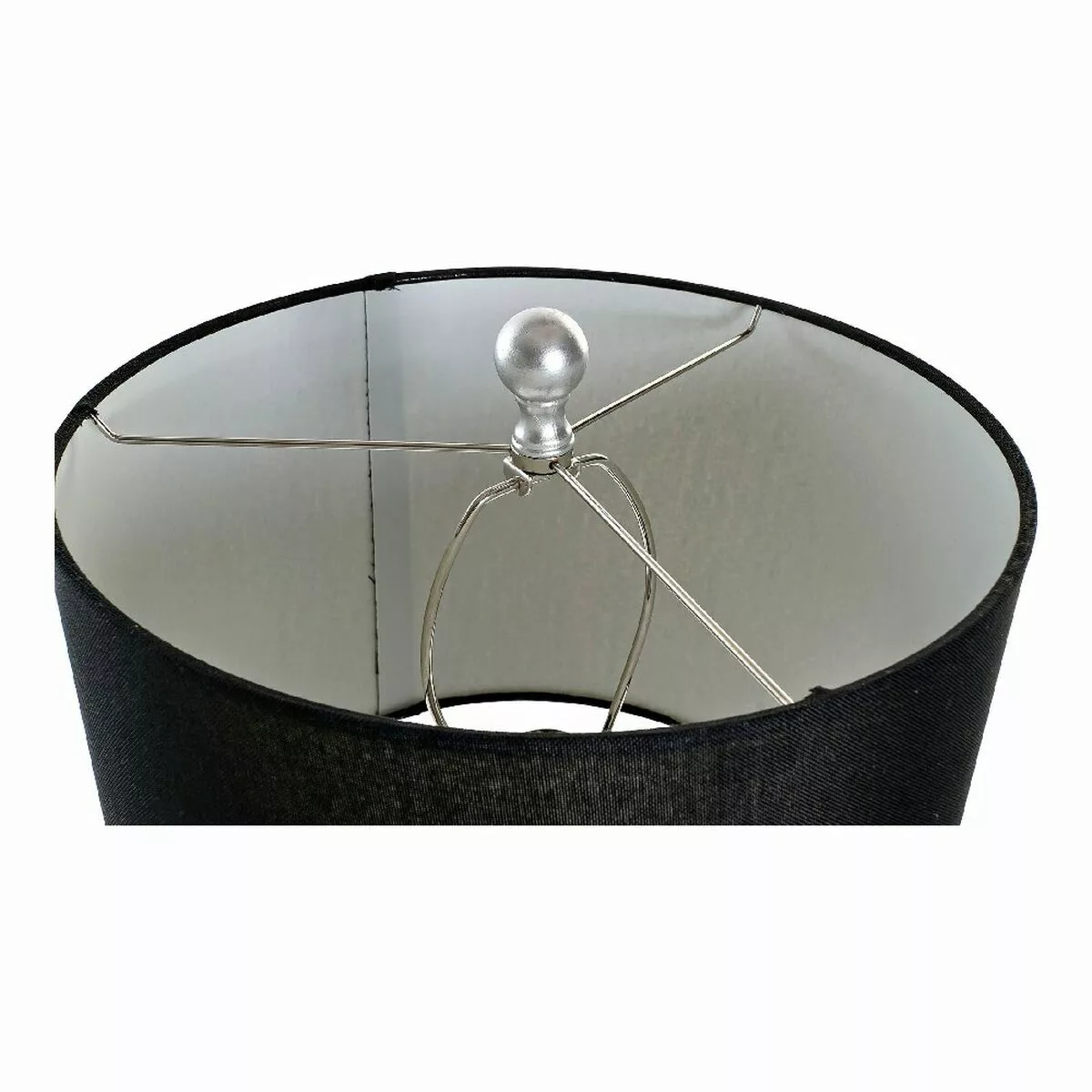 Tischlampe Dkd Home Decor Schwarz Silber Polyester Acryl Harz 220 V 60 W (3 günstig online kaufen