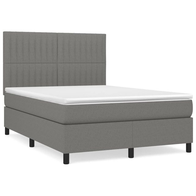 vidaXL Boxspringbett Bett Boxspringbett mit Matratze Stoff (140 x 190 cm, D günstig online kaufen