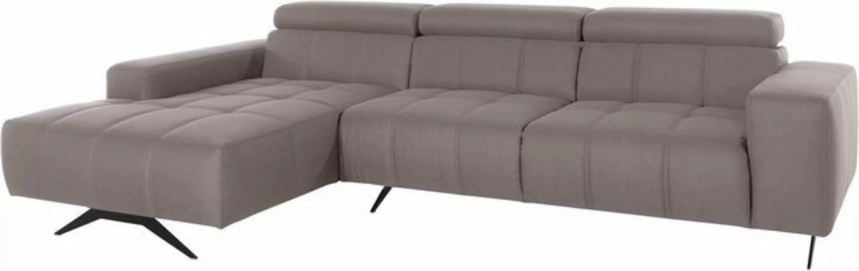 DOMO collection Ecksofa Trento L-Form, wahlweise mit Kopfteilverstellung, R günstig online kaufen