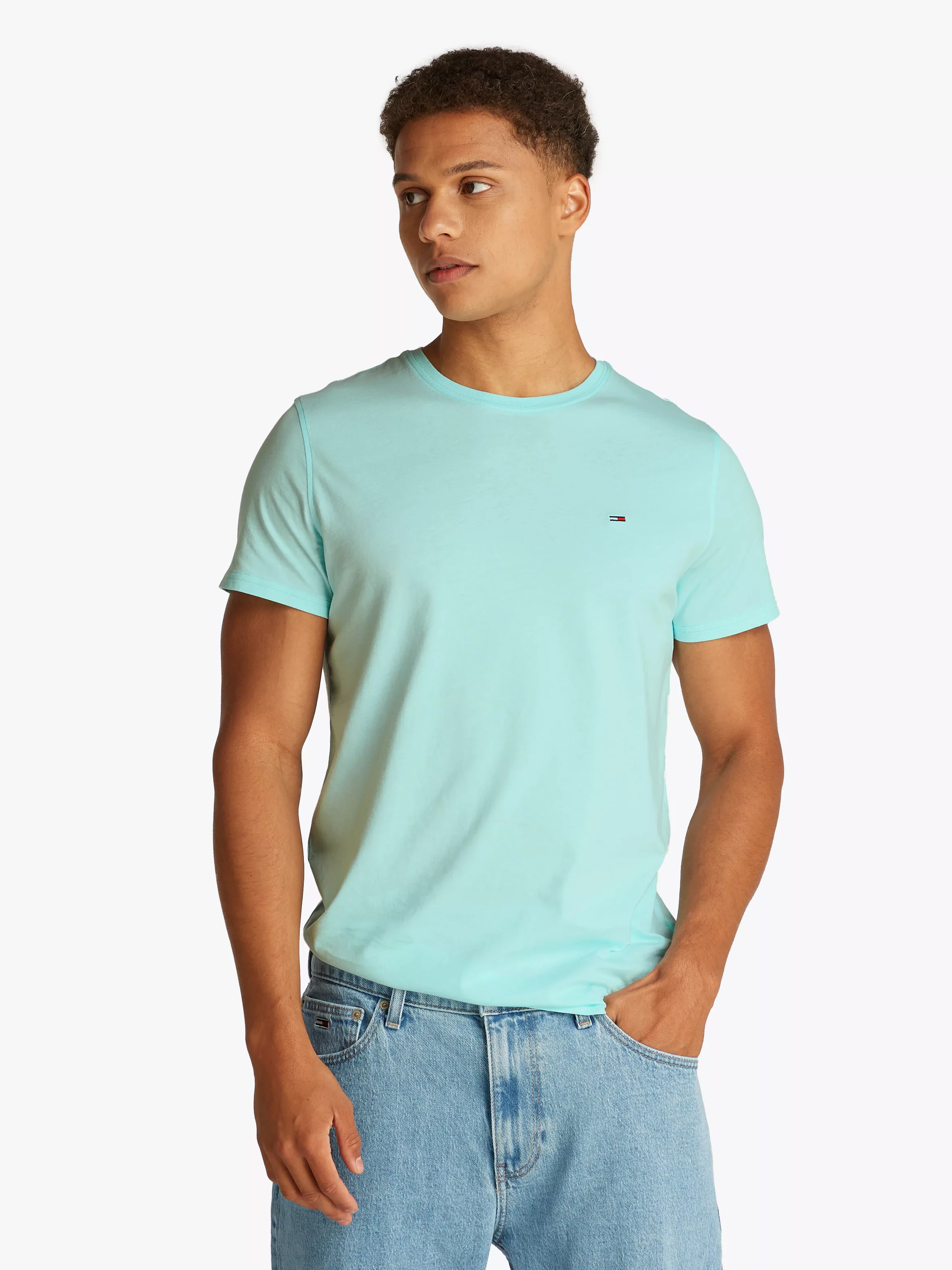 Tommy Jeans T-Shirt "TJM ESSENTIAL SOLID TEE", mit Rundhalsausschnitt und d günstig online kaufen