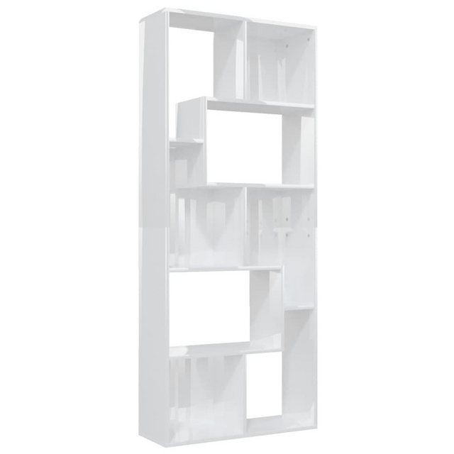 furnicato Bücherregal Hochglanz-Weiß 67x24x161 cm Holzwerkstoff, 1-tlg. günstig online kaufen