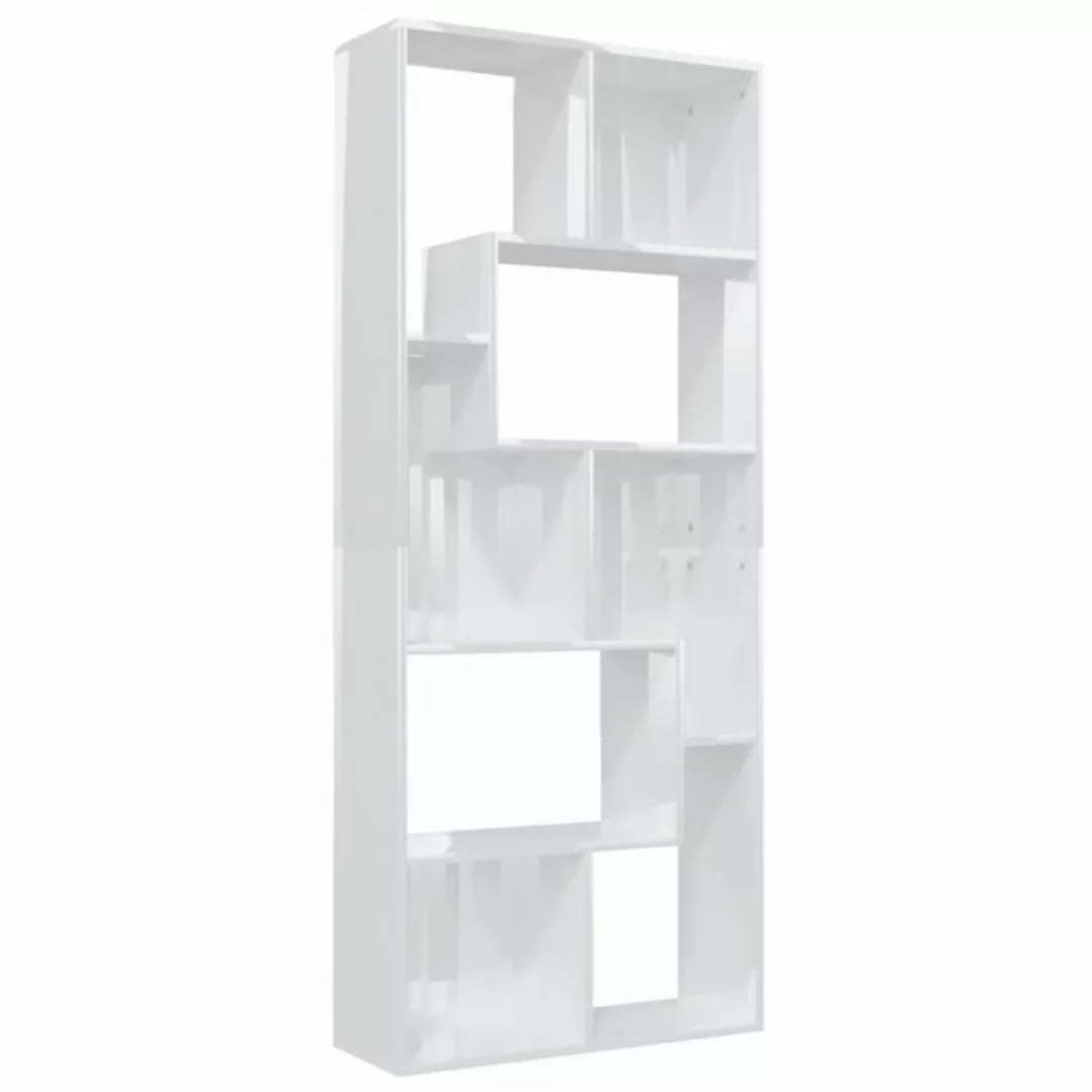 furnicato Bücherregal Hochglanz-Weiß 67x24x161 cm Holzwerkstoff, 1-tlg. günstig online kaufen