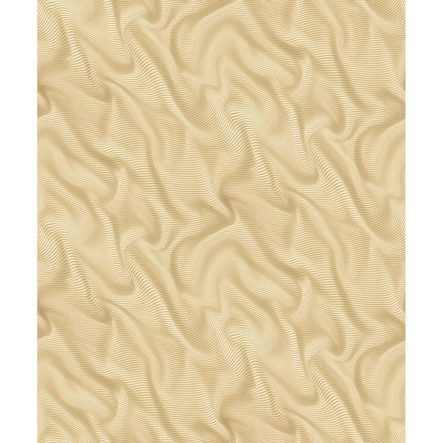 Bricoflor Goldene Tapete mit Falten Design Ausgefallene Vliestapete in Gold günstig online kaufen