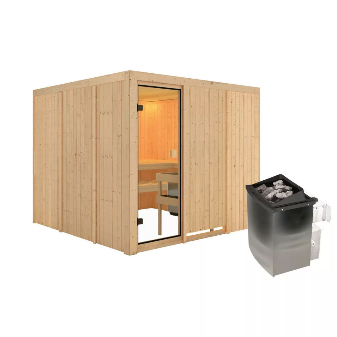 Karibu Sauna Ervin Front B/H/T: ca. 231x198x231 cm günstig online kaufen