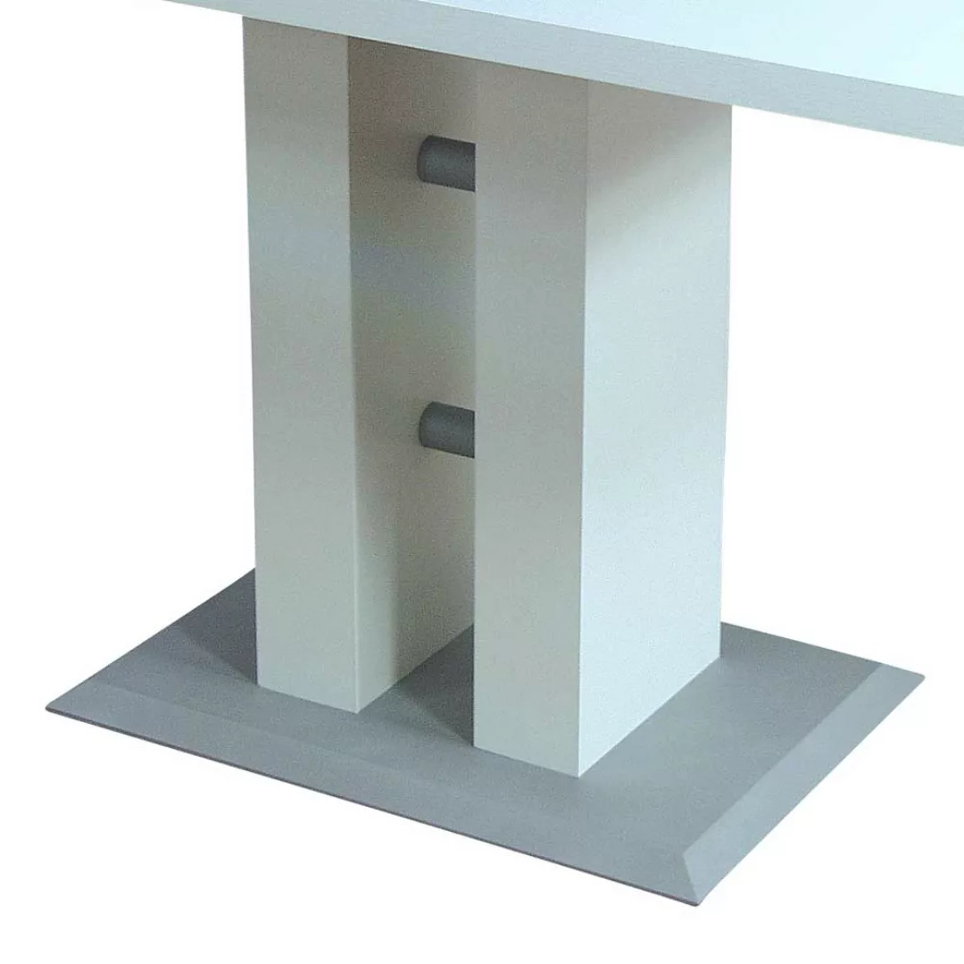 Esszimmertisch mit Säulenfuß Weiß günstig online kaufen