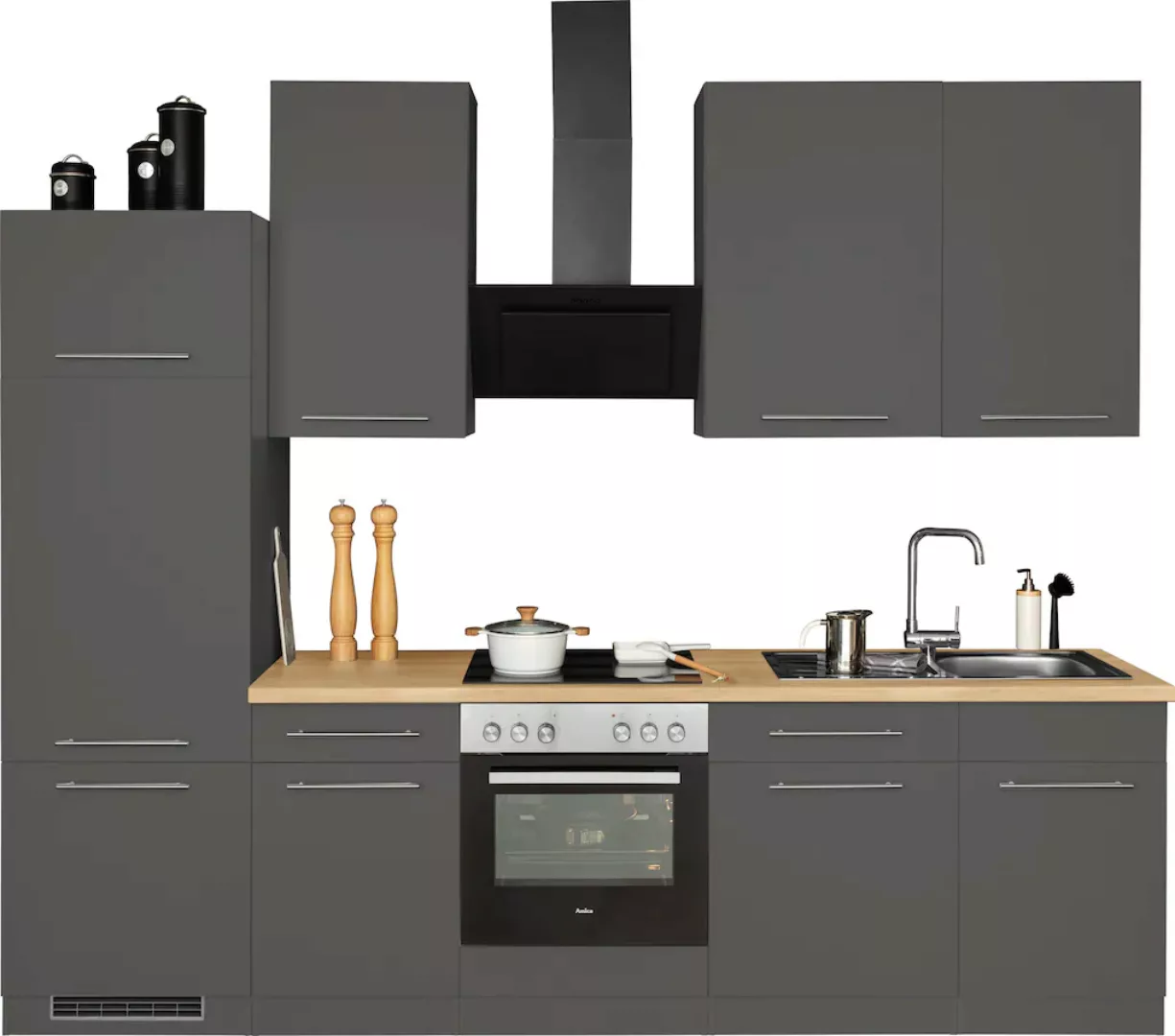wiho Küchen Küchenzeile "Unna", mit E-Geräten, Breite 280 cm günstig online kaufen