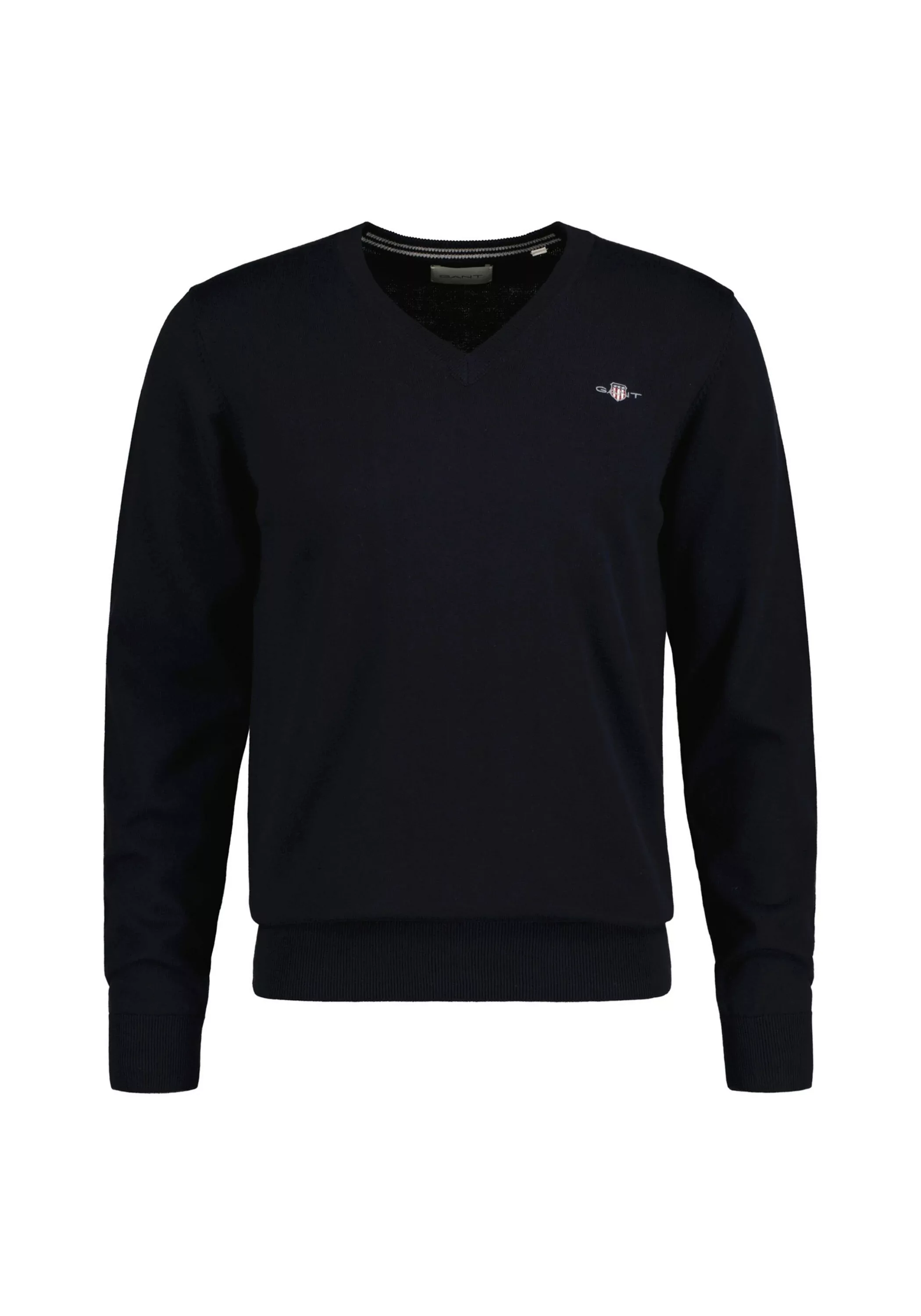 Gant Pullover V-Ausschnitt Jeans Blau - Größe L günstig online kaufen