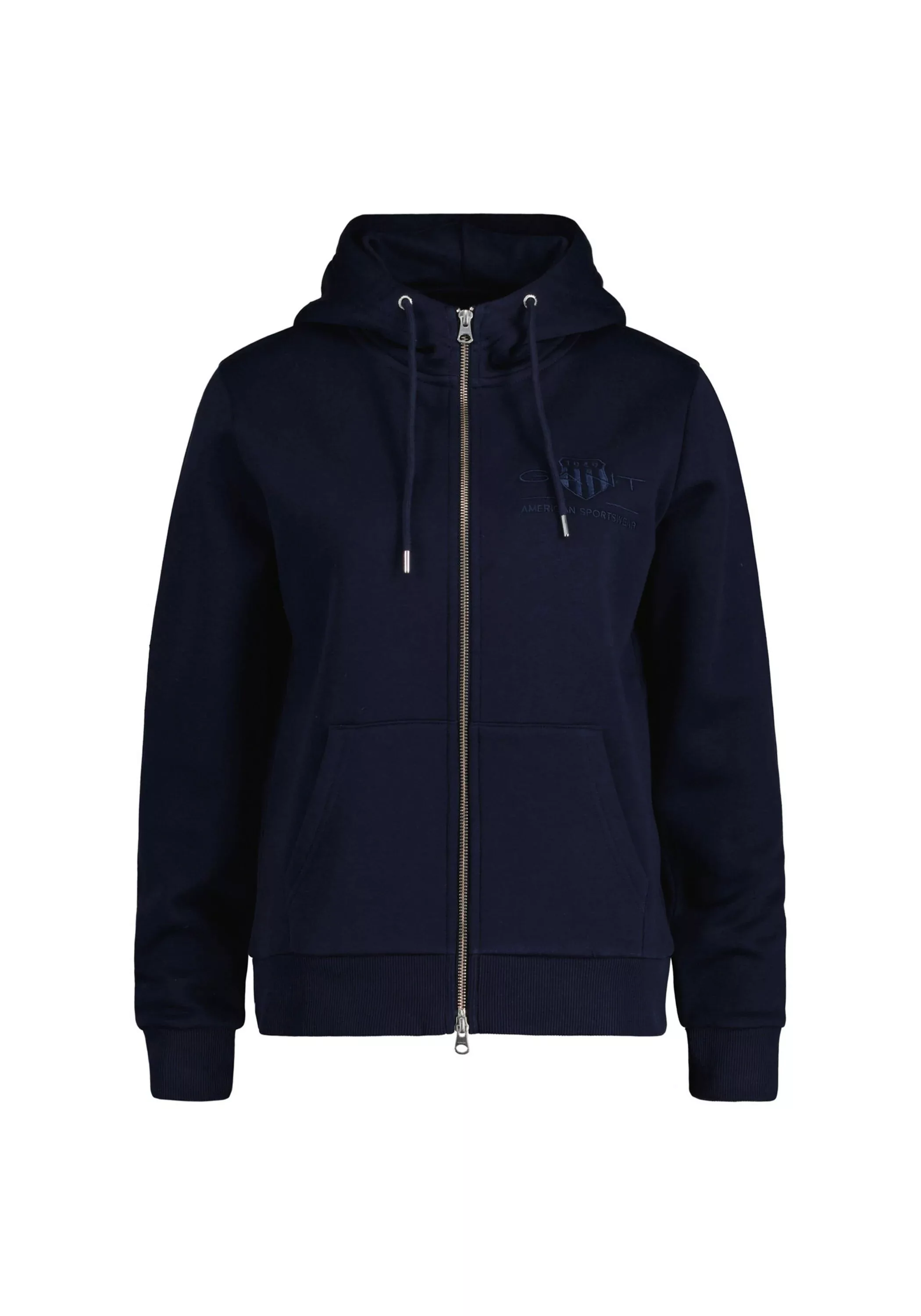 Gant Sweater "Sweatjacke REGULAR TONAL SHIELD ZIP HOODIE" günstig online kaufen