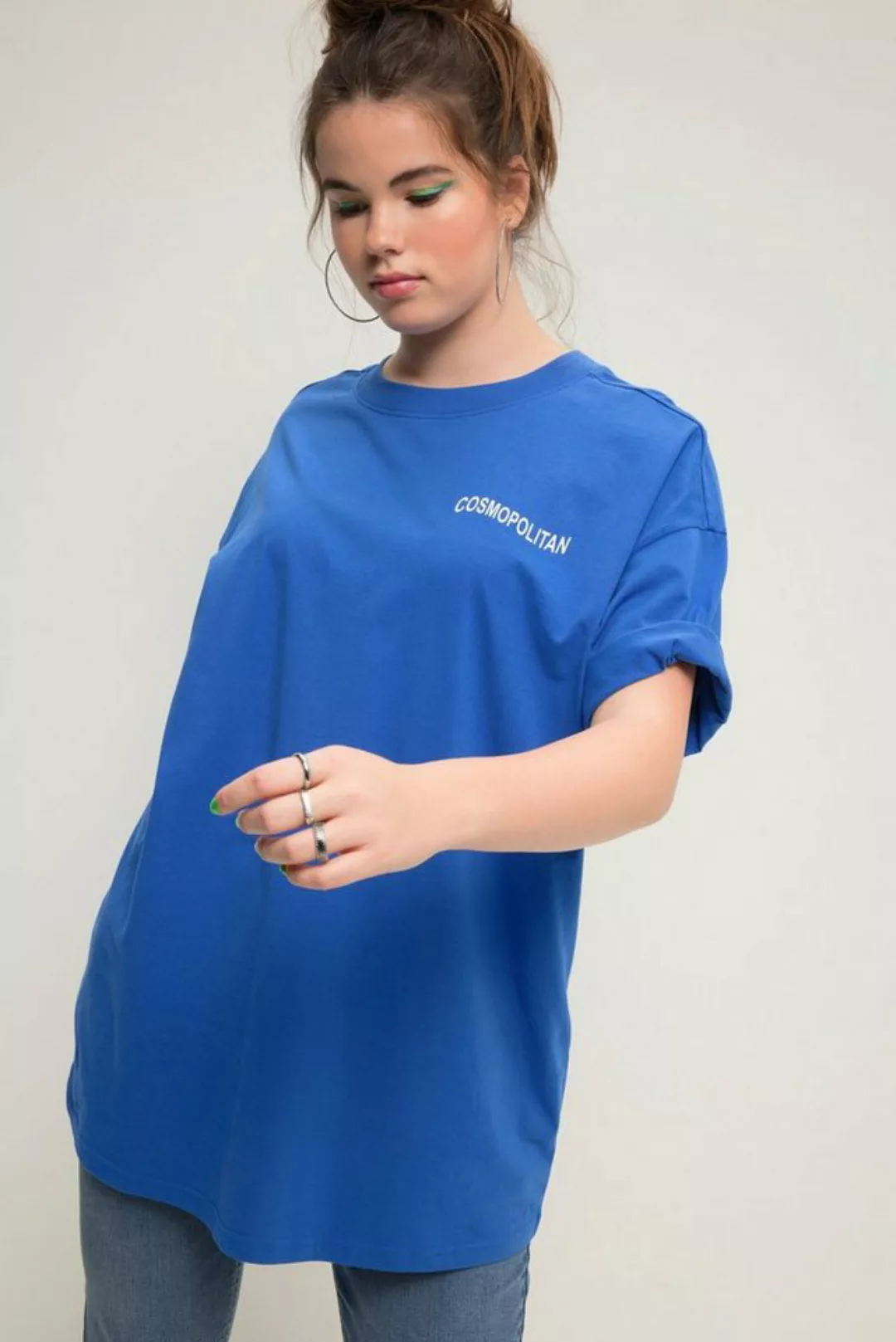 Studio Untold Rundhalsshirt T-Shirt oversized Rücken Print günstig online kaufen