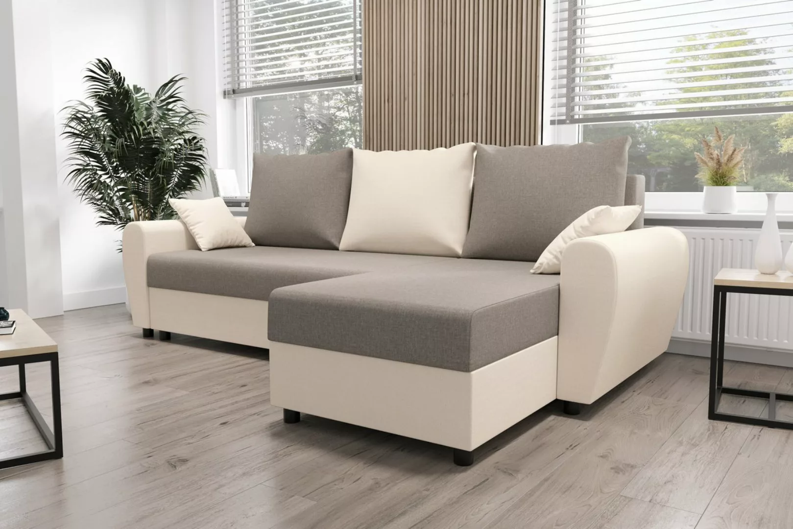 ALTDECOR Ecksofa FION-L, Couch mit Schlaffunktion, Wohnzimmer - Wohnlandsch günstig online kaufen