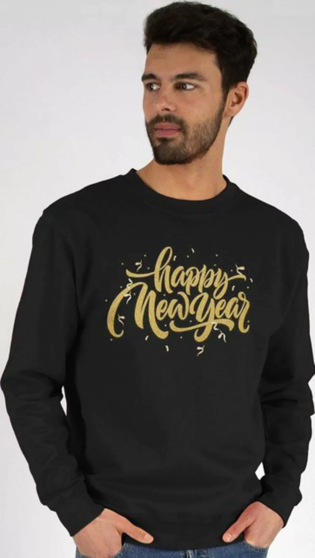 Shirtracer Sweatshirt Happy New Year I Frohes Neues Jahr I Silvester I Jahr günstig online kaufen