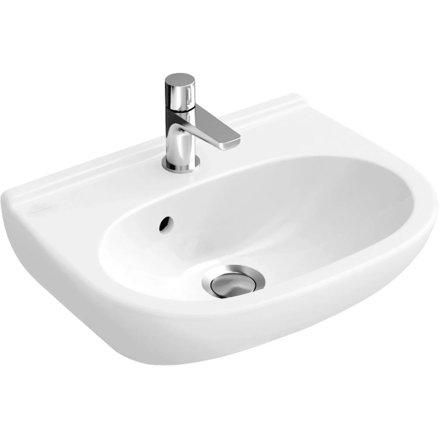 Villeroy & Boch Handwaschbecken compact O.Novo 50 cm Weiß mit HL ohne ÜL CP günstig online kaufen