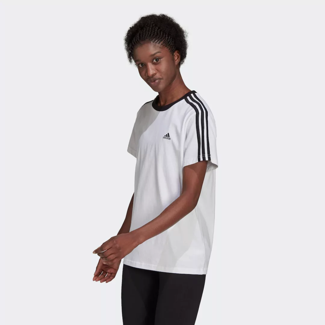 Adidas 3 Stripes Bf Kurzarm T-shirt M Violet Tone / White günstig online kaufen