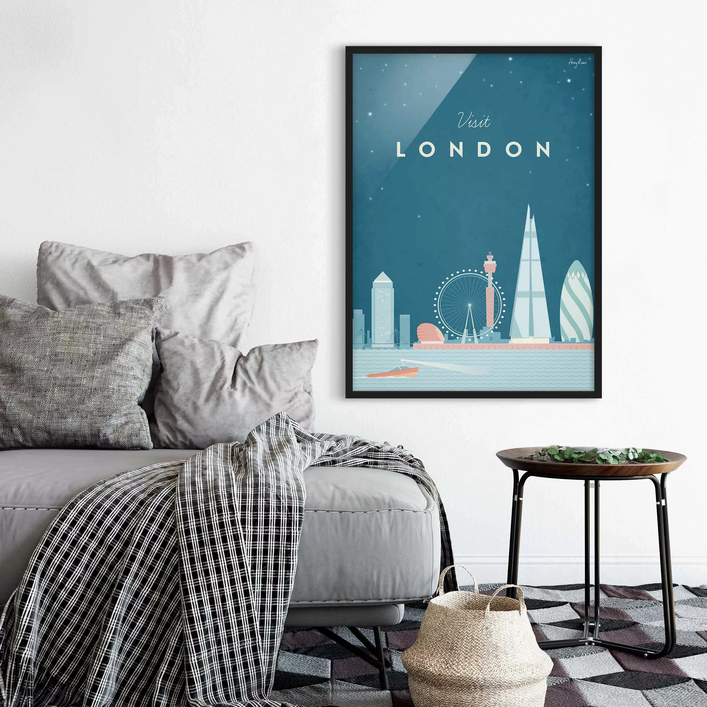 Bild mit Rahmen Architektur & Skyline - Hochformat Reiseposter - London günstig online kaufen