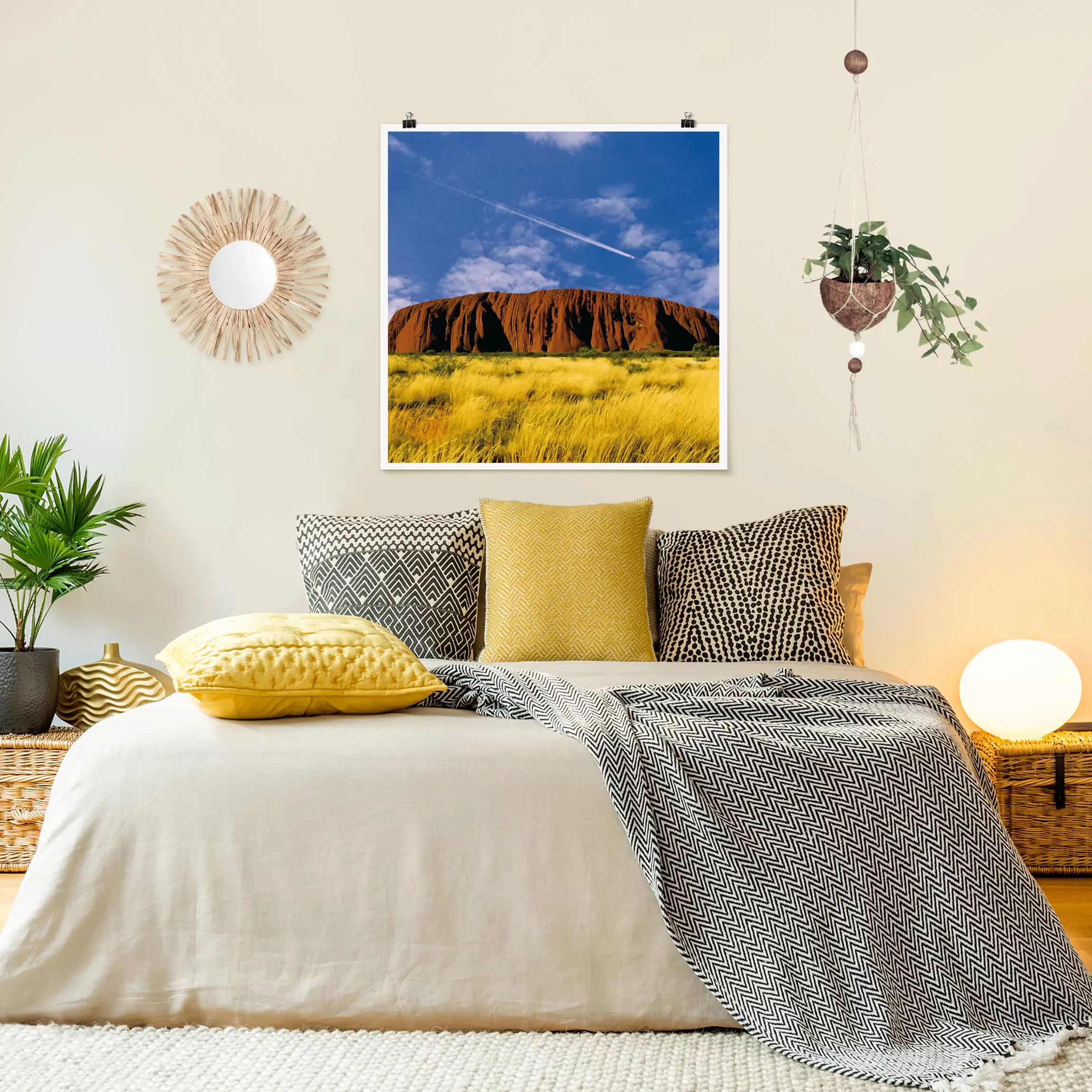 Poster Natur & Landschaft - Quadrat Uluru günstig online kaufen