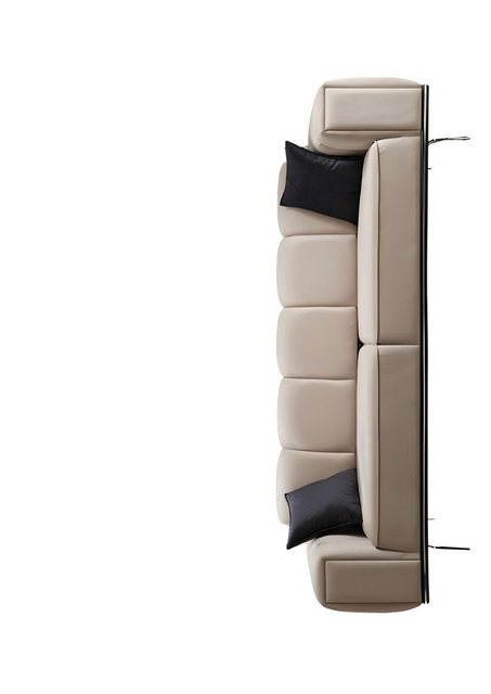 JVmoebel Sofa Couch Luxus Stoffsofa Dreisitzer Polstersofa Beige Sofa Stoff günstig online kaufen