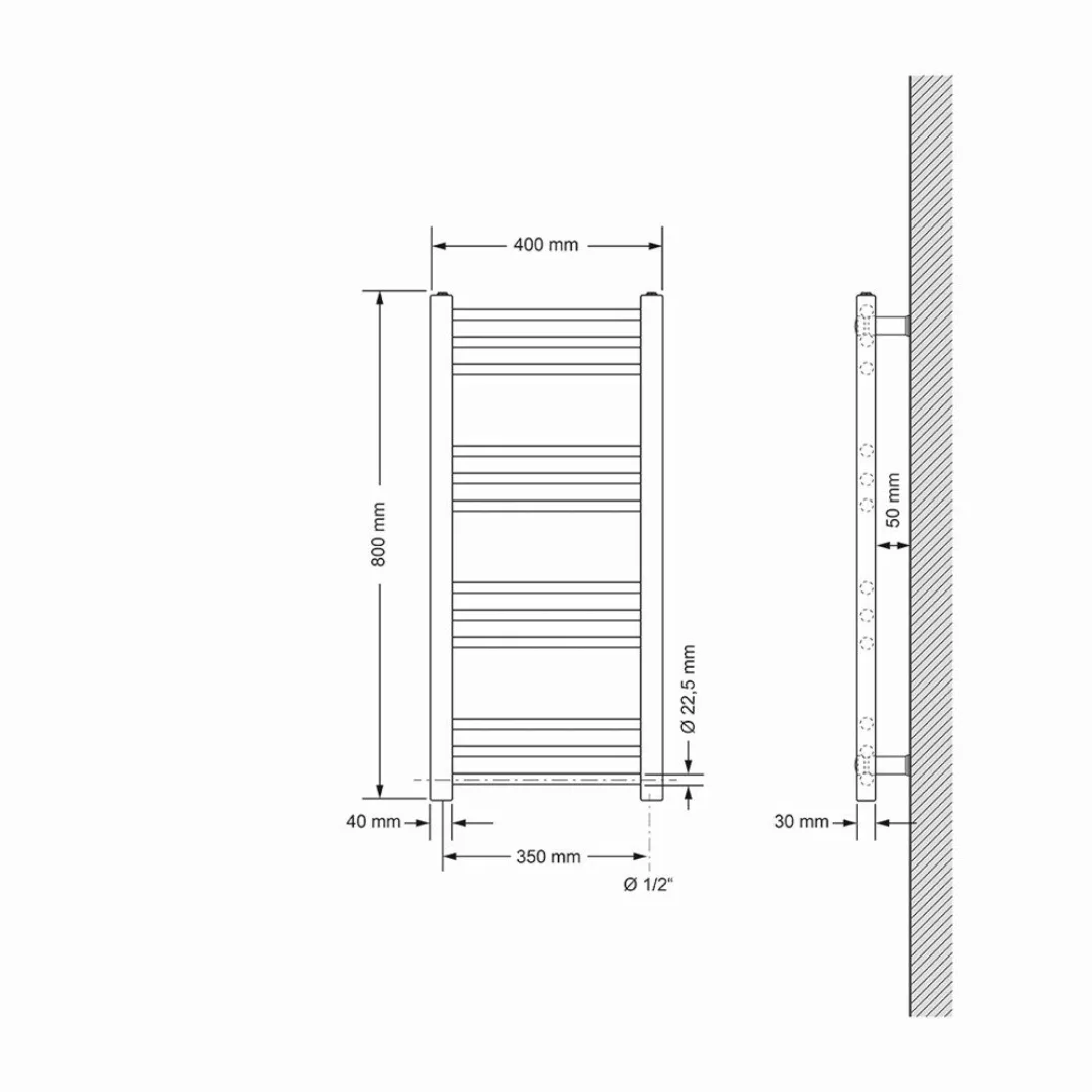 LuxeBath Badheizkörper Designheizkörper Handtuchwärmer Handtuchtrockner, Ha günstig online kaufen