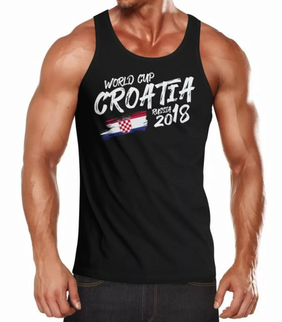 MoonWorks Tanktop Herren Tanktop Kroatien Croatia Hrvatska Fußball WM Weltm günstig online kaufen