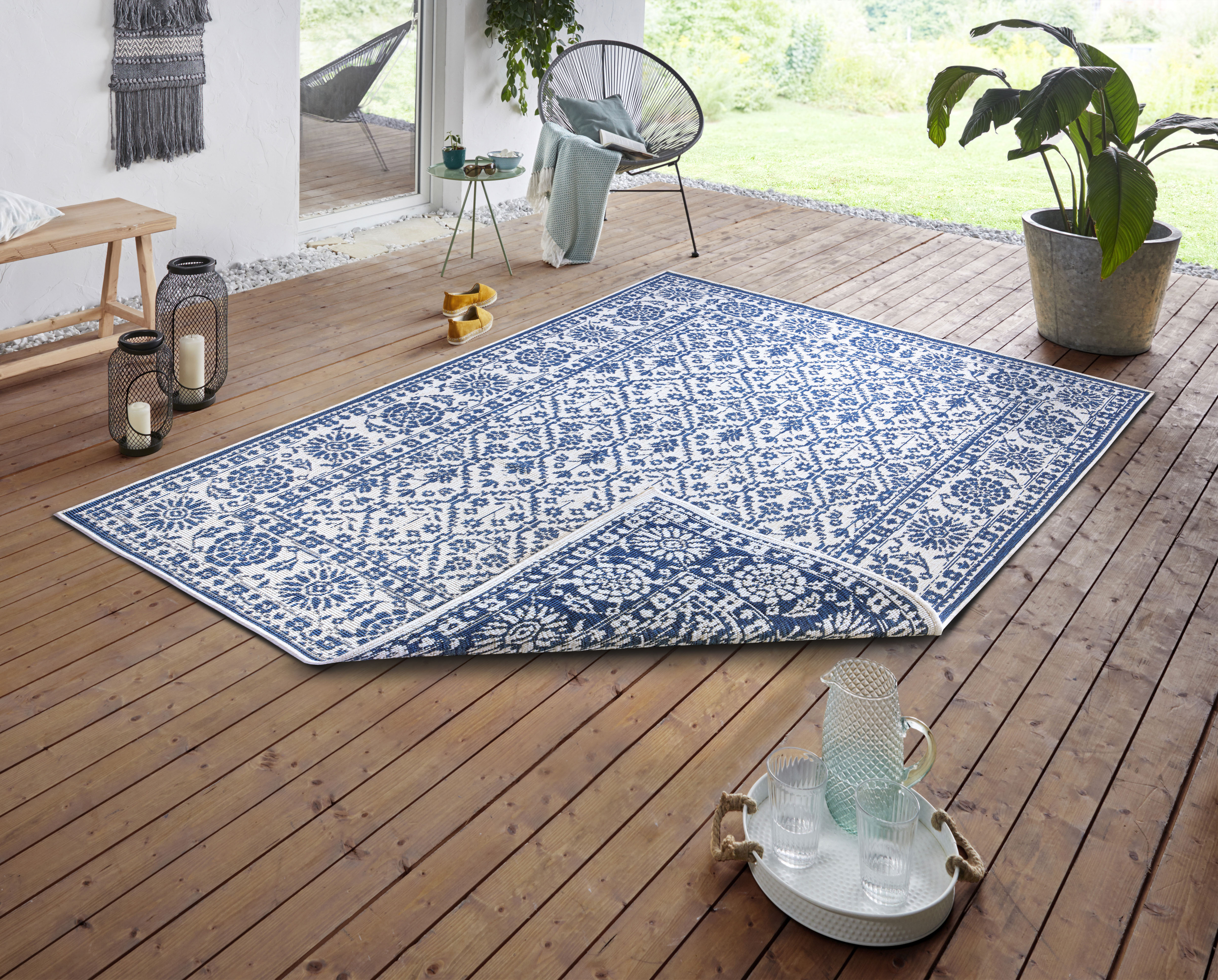 NORTHRUGS Teppich »Curacao«, rechteckig, 5 mm Höhe, In-& Outdoor, Läufer, W günstig online kaufen