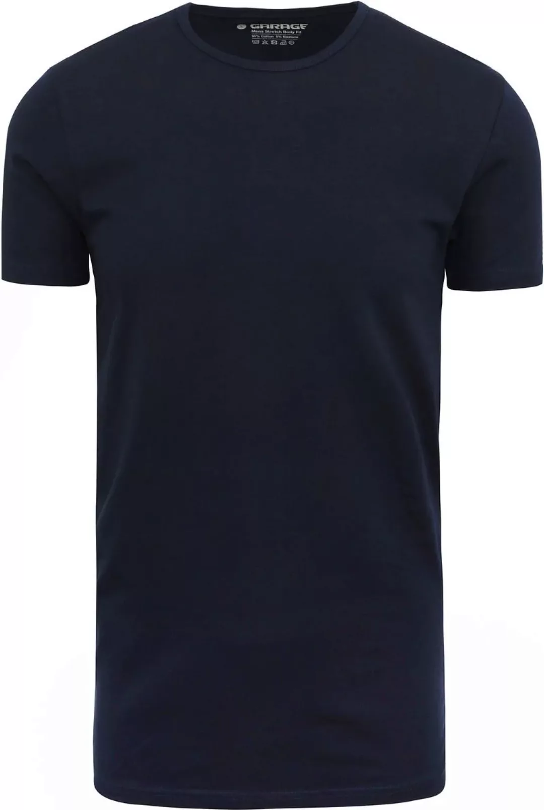 Garage Stretch Basic T-Shirt Navy Rundhals - Größe 3XL günstig online kaufen