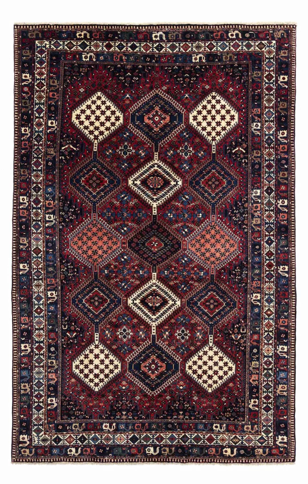morgenland Wollteppich »Yalameh Medaillon Rosso scuro 320 x 205 cm«, rechte günstig online kaufen