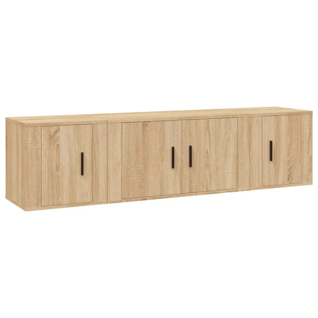 Vidaxl 3-tlg. Tv-schrank-set Sonoma-eiche Holzwerkstoff günstig online kaufen