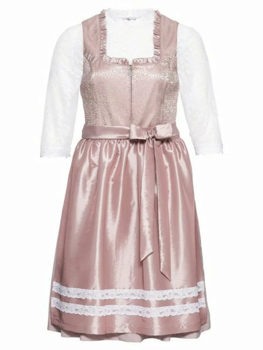 Sheego Dirndl Große Größen mit Schürze und Spitzenbluse 3tlg. günstig online kaufen