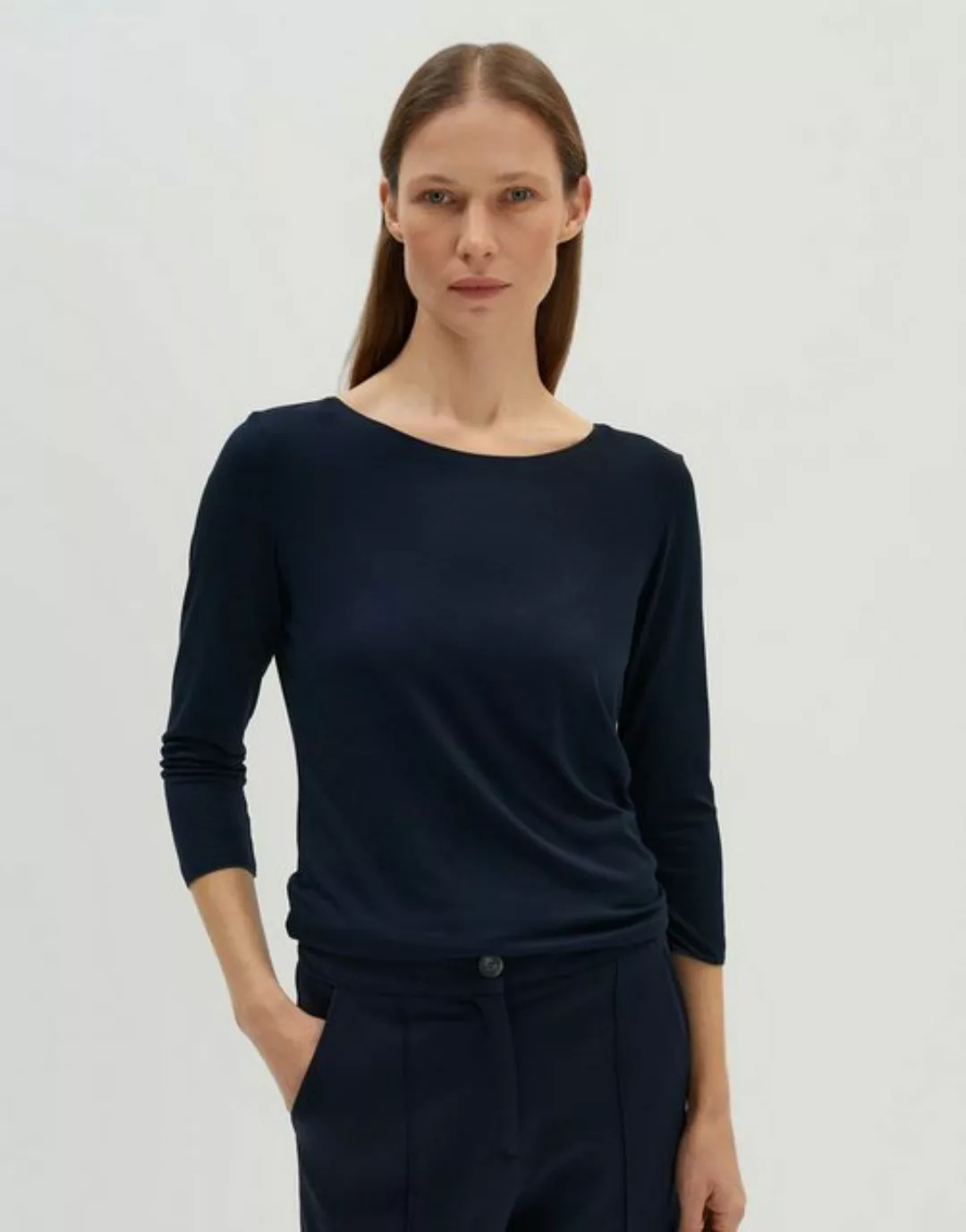 someday 3/4-Arm-Shirt Basicshirt KIROSA Slim aus Ecovero Viskose Mix günstig online kaufen