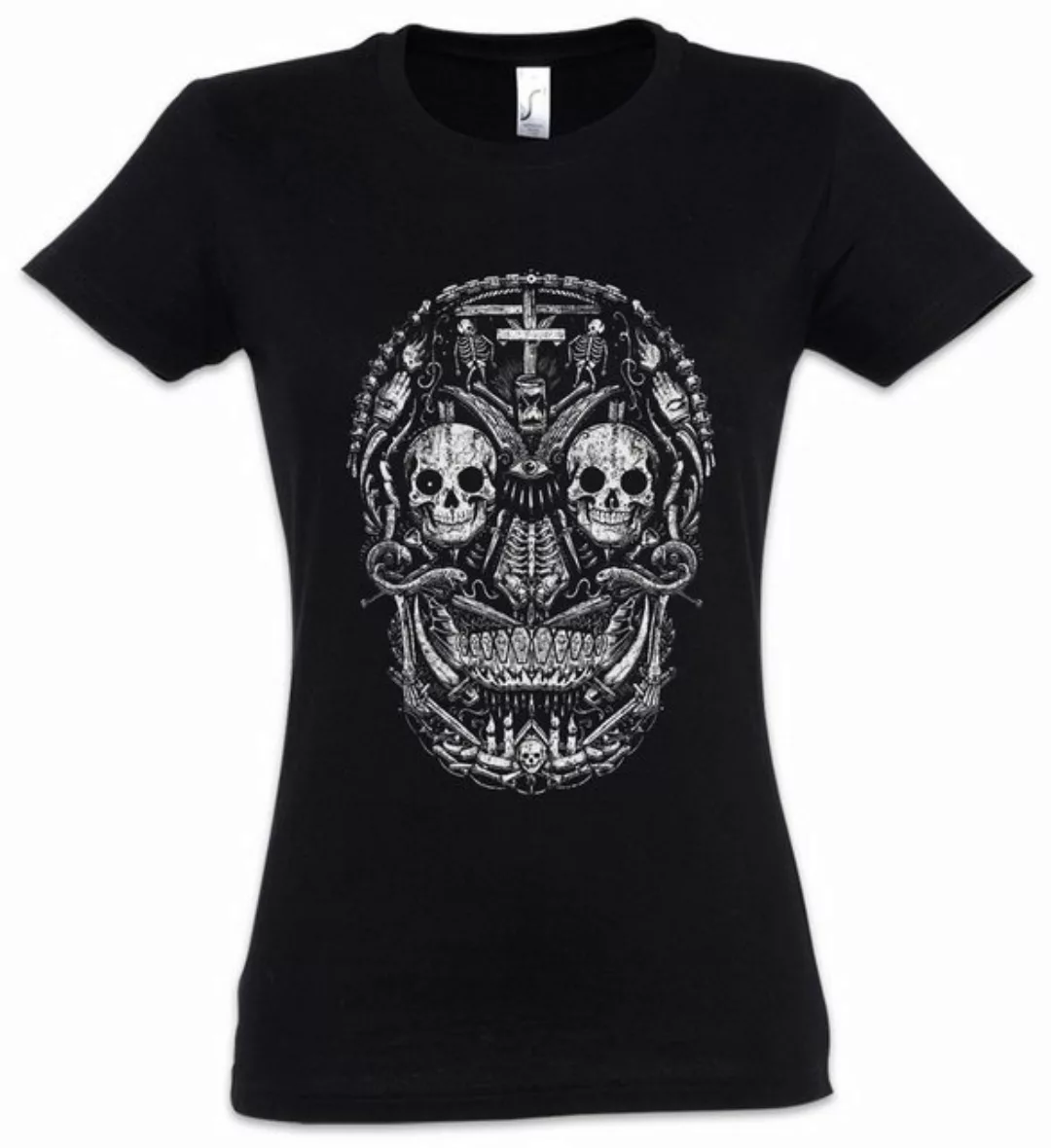 Urban Backwoods Print-Shirt Mexican Skull I Damen T-Shirt Schädel Sugar Gan günstig online kaufen