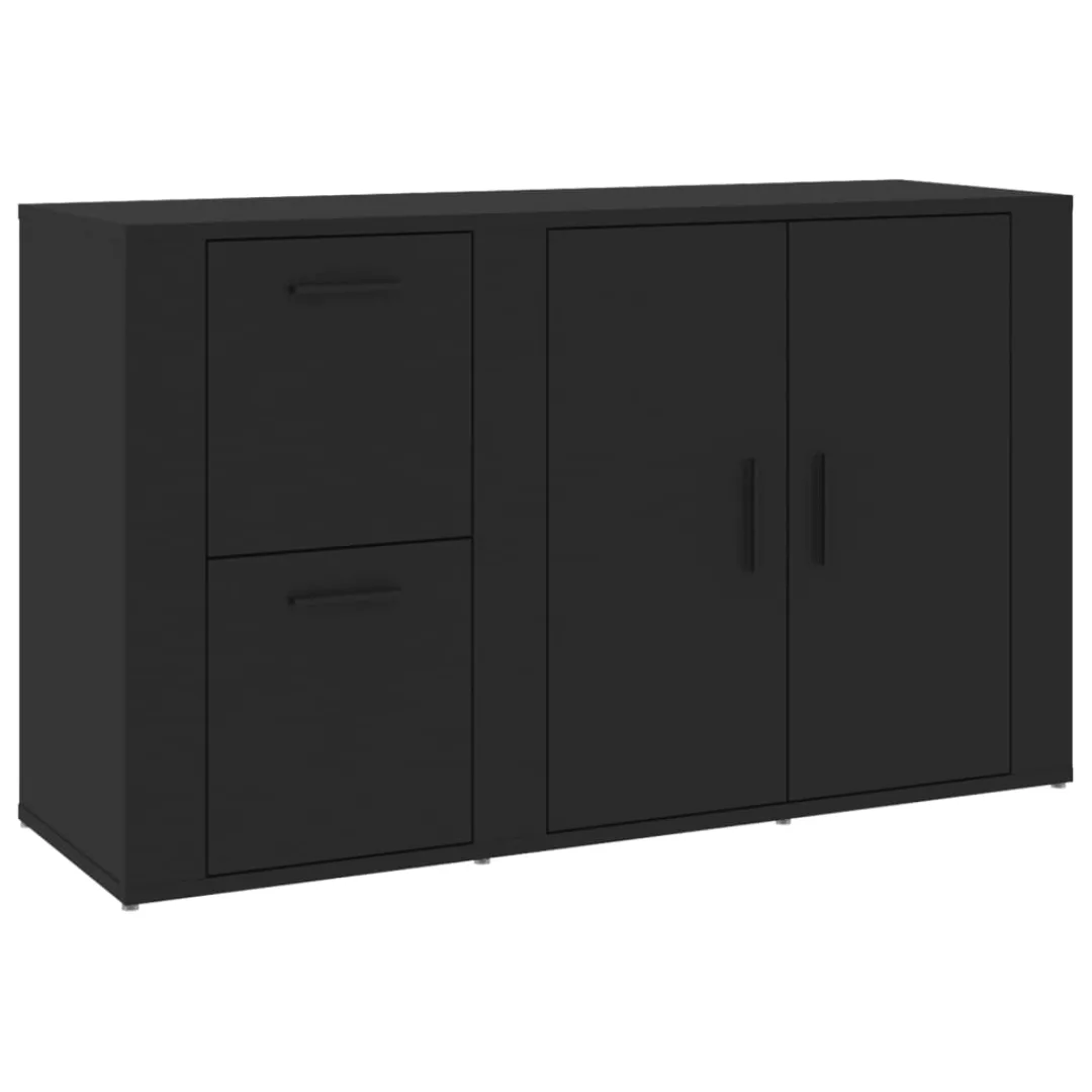 Vidaxl Sideboard Schwarz 100x33x59,5 Cm Holzwerkstoff günstig online kaufen