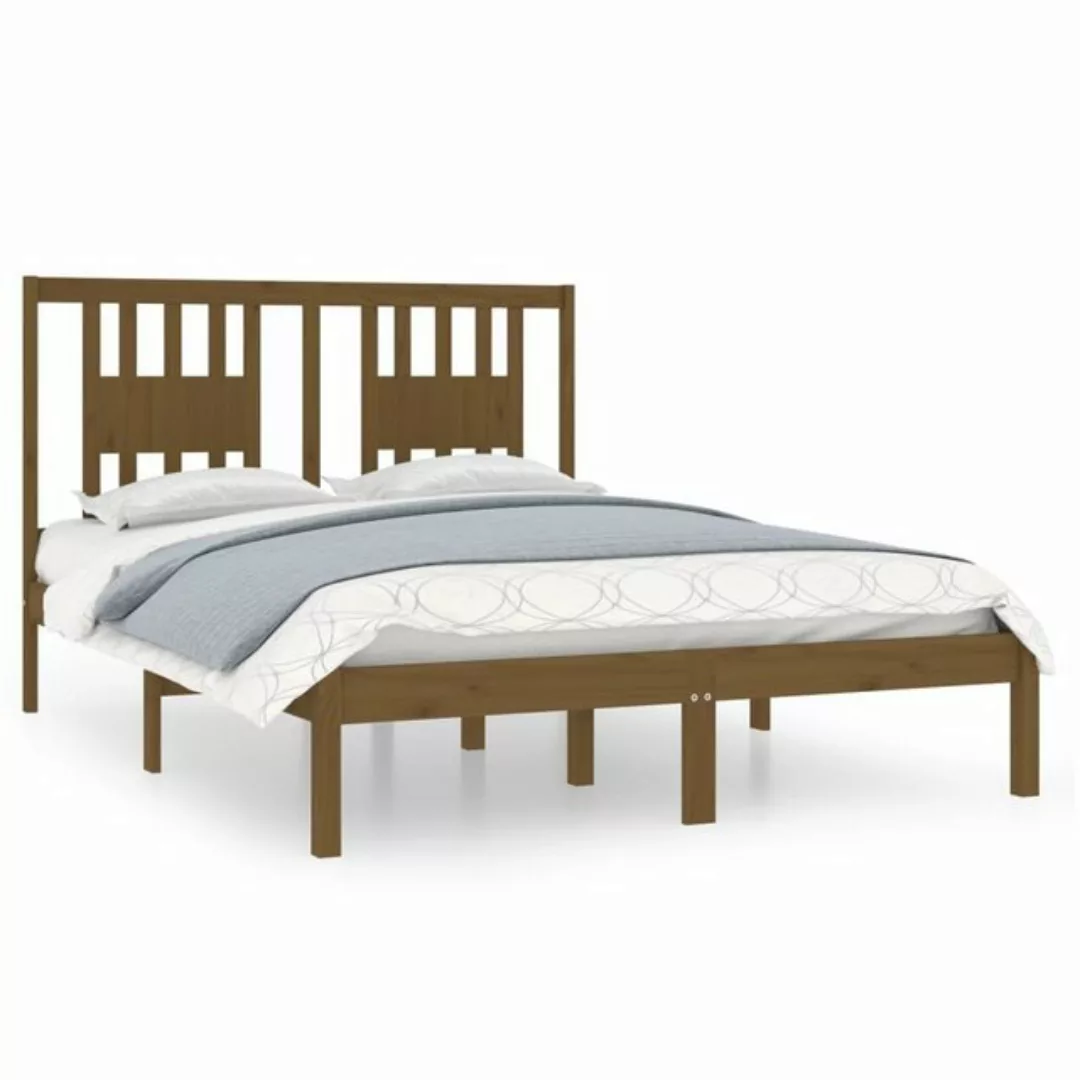 furnicato Bett Massivholzbett Honigbraun 120x190 cm günstig online kaufen