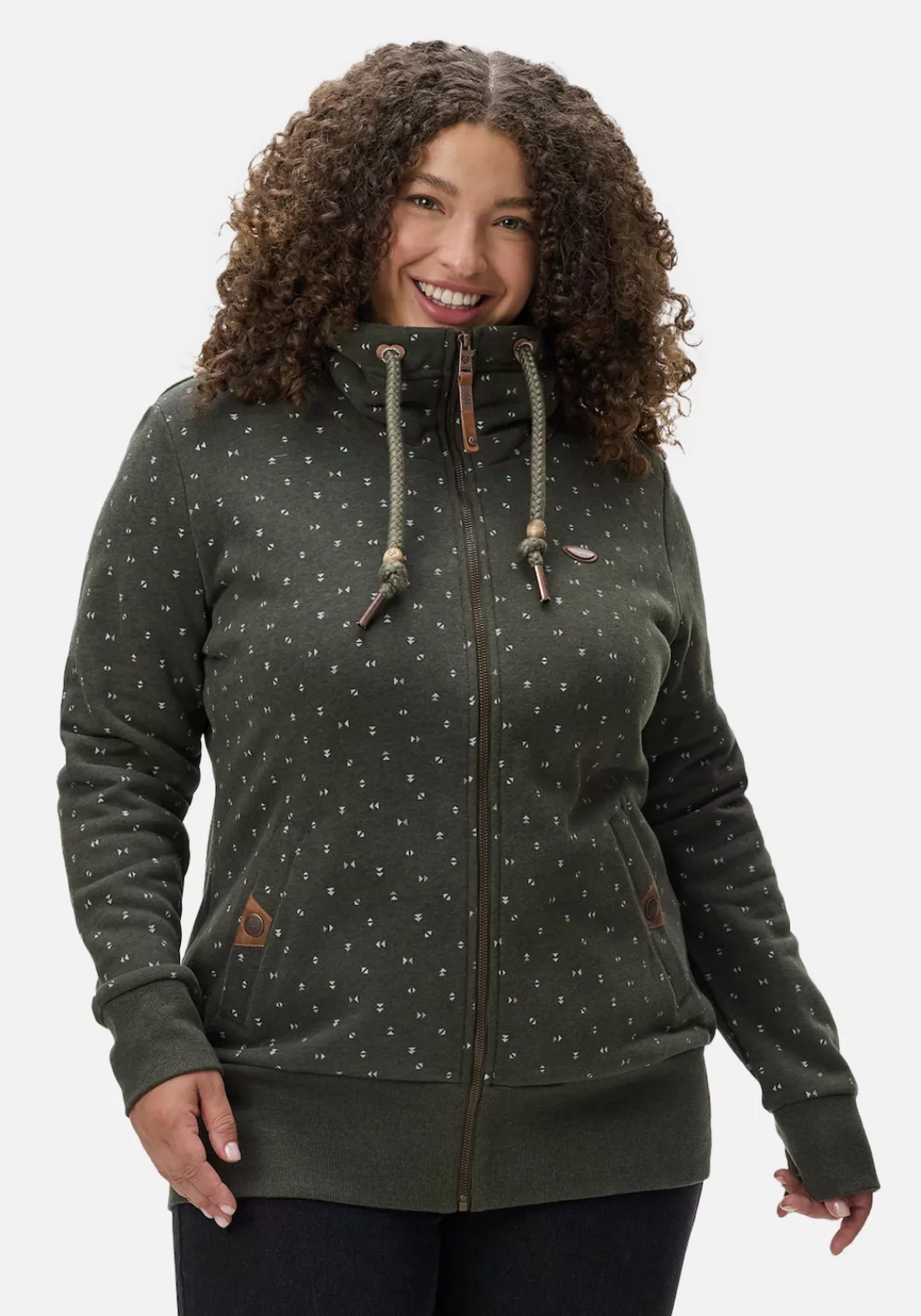 Ragwear Kapuzensweatjacke "Rylie Print Zip Plus", modischer Damen Kapuzensw günstig online kaufen