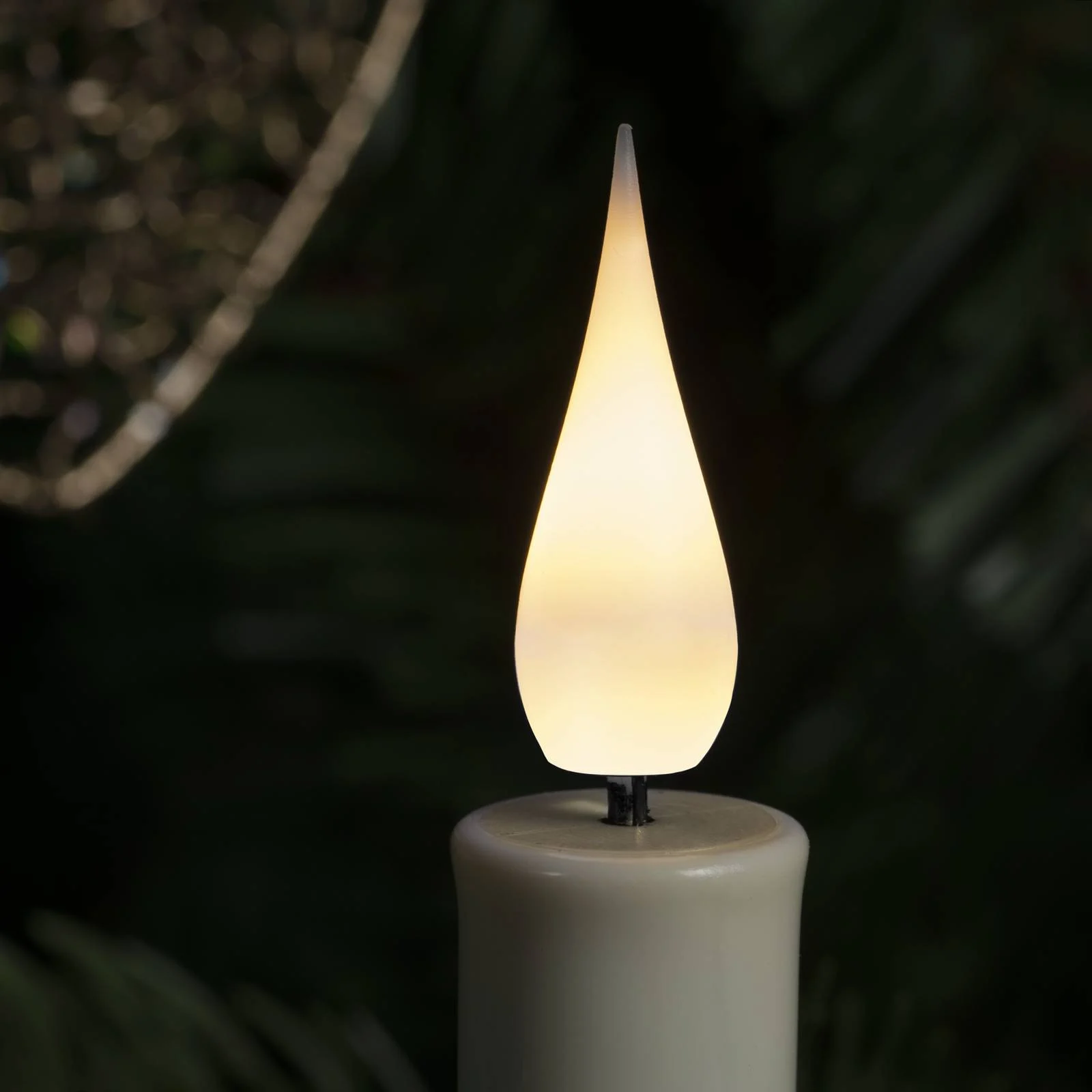 LED-Christbaumkerzen kabellos weiß, 3D, 12-teilig günstig online kaufen
