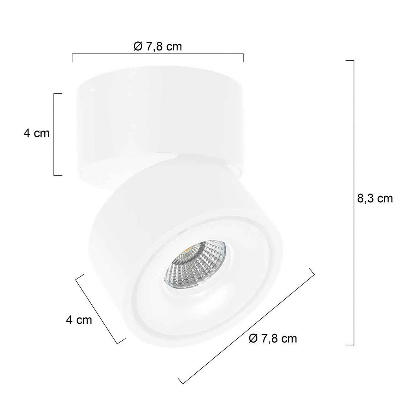 LED-Deckenstrahler Fez, weiß, 1-fl., Metall, schwenkbar günstig online kaufen