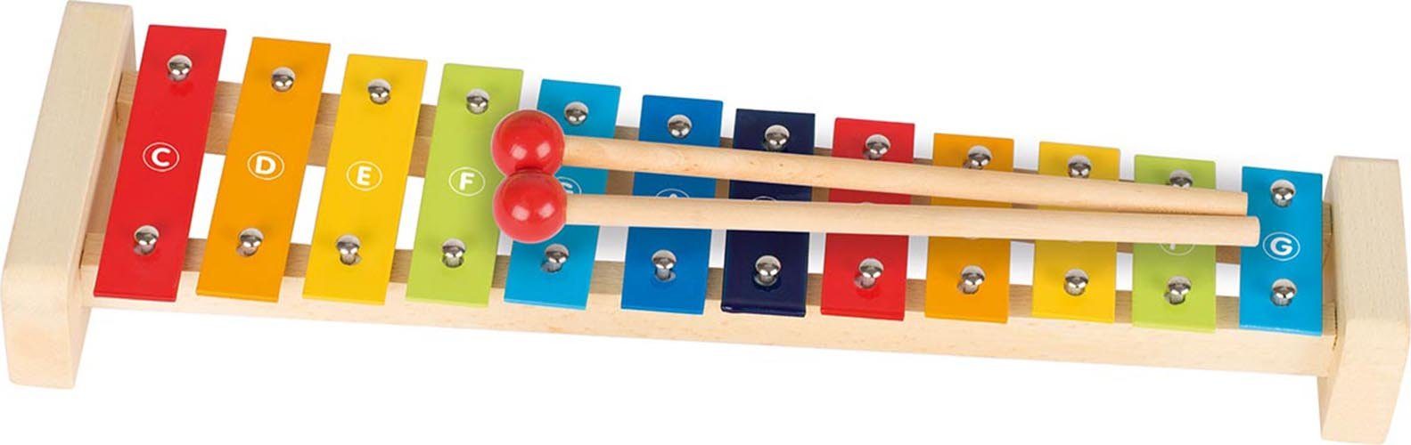 goki Spielzeug-Musikinstrument Xylophon mit Notenheft, (4 günstig online kaufen