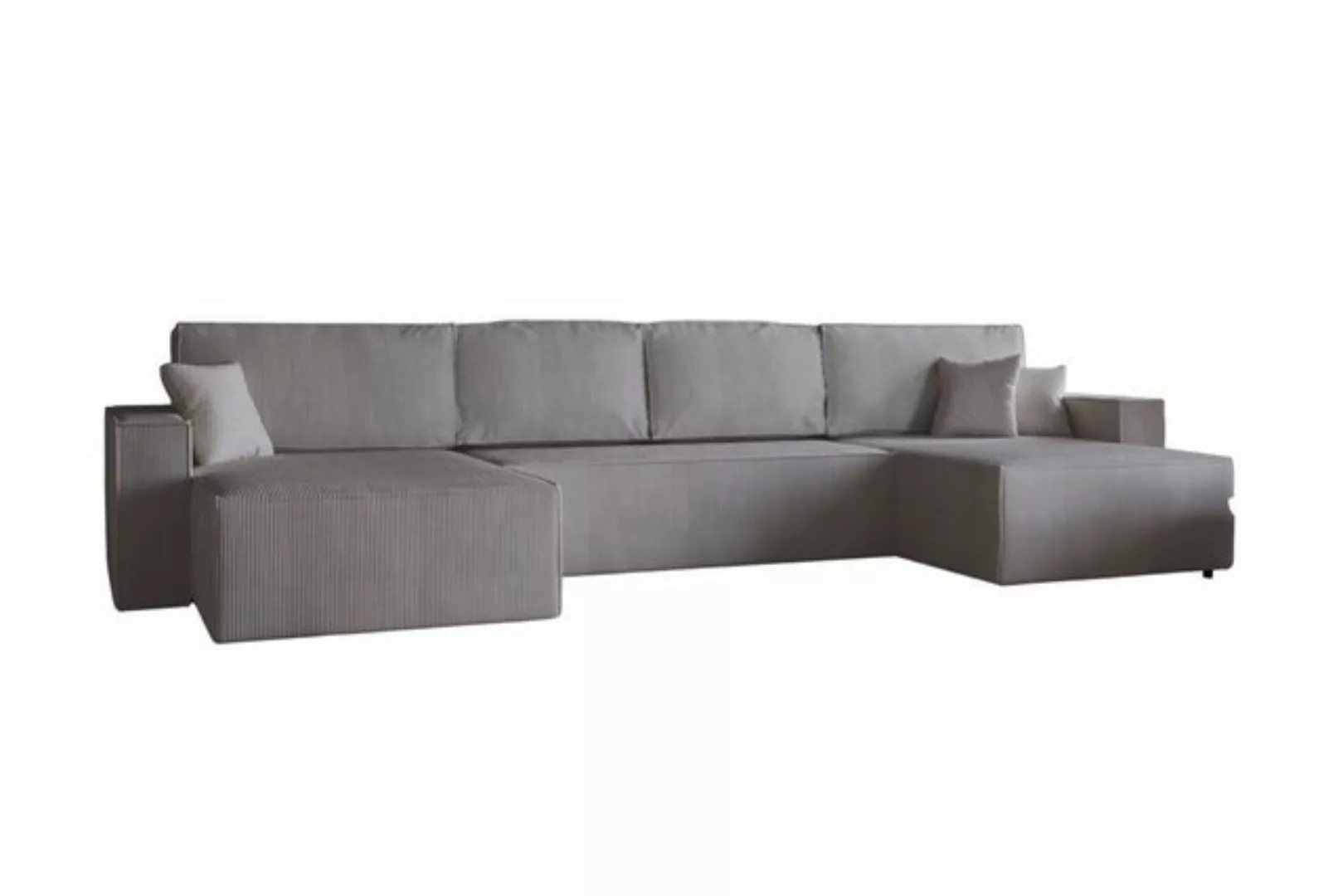 MOEBLO Wohnlandschaft Clivia U, Eckcouch aus Cordstoff Ecksofa U-Form Cord günstig online kaufen