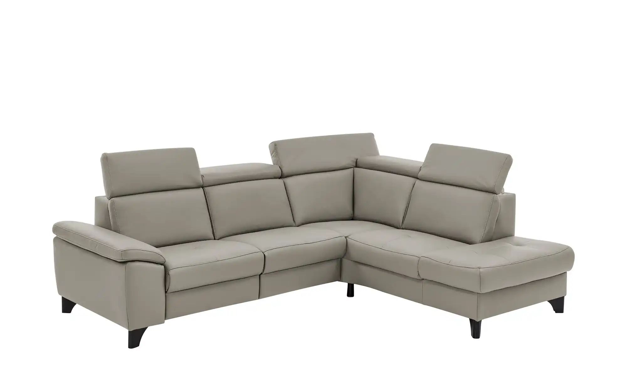 meinSofa Ecksofa Echtleder Linda ¦ grau ¦ Maße (cm): B: 261 H: 98 T: 209 Po günstig online kaufen