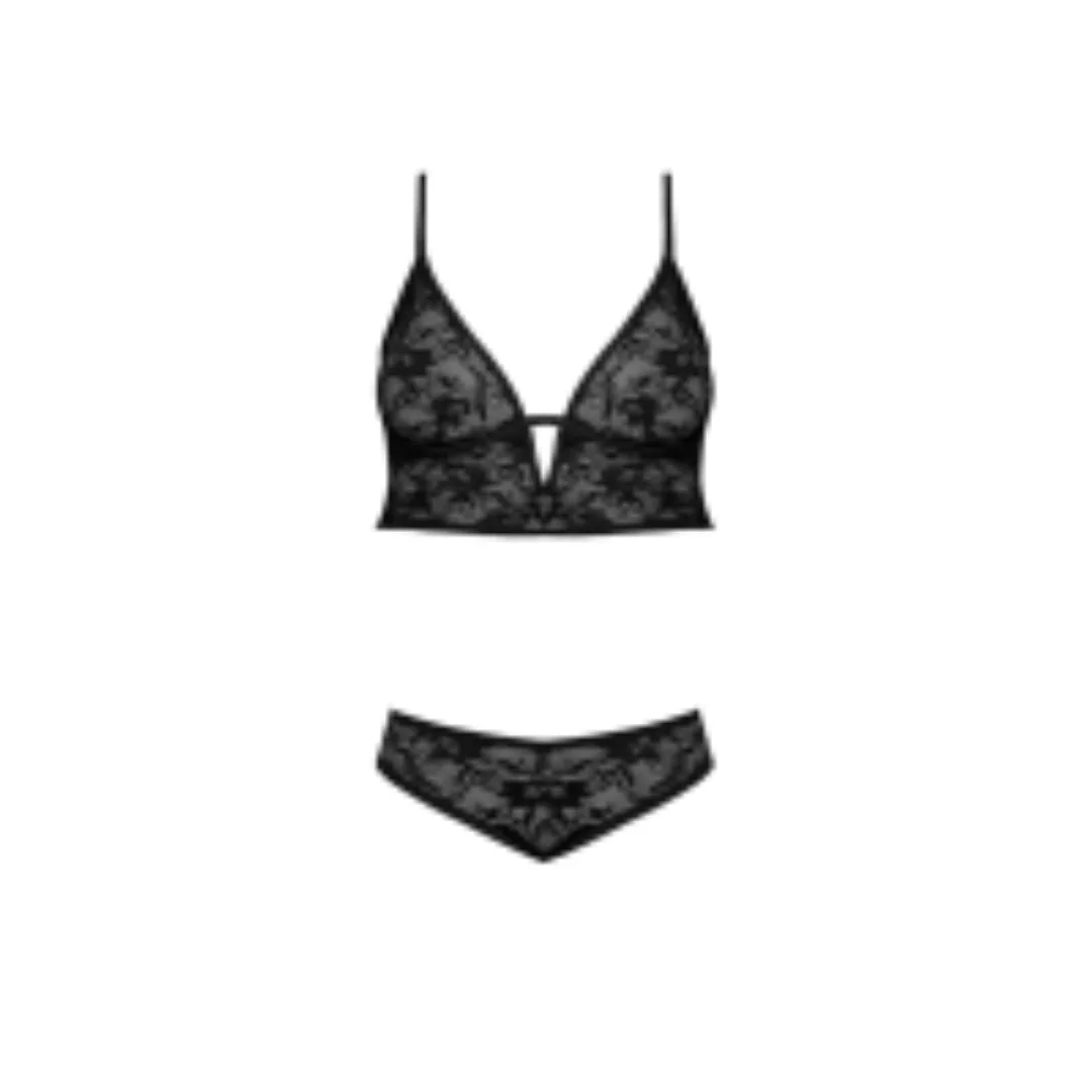 Underwired Bralette and Panty Set - 2X - Black günstig online kaufen