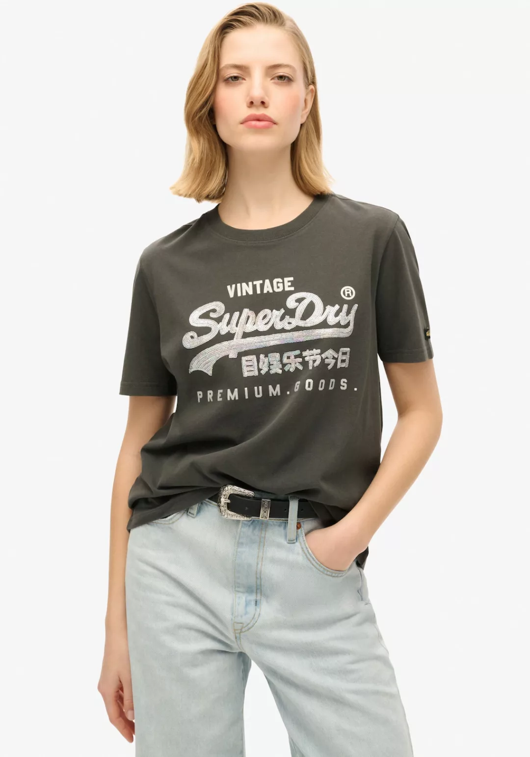 Superdry Print-Shirt "EMBELLISHED VL GRAPHIC T SHIRT" günstig online kaufen