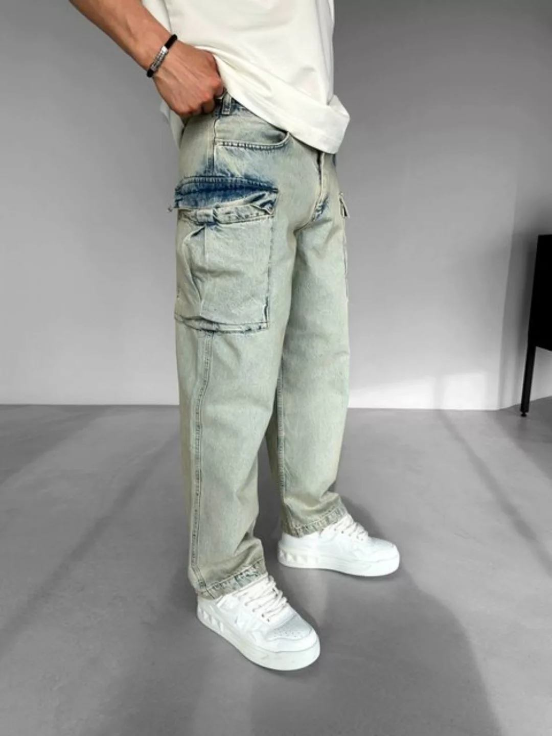 Abluka Bequeme Jeans LOOSE FIT CARGO JEANS günstig online kaufen