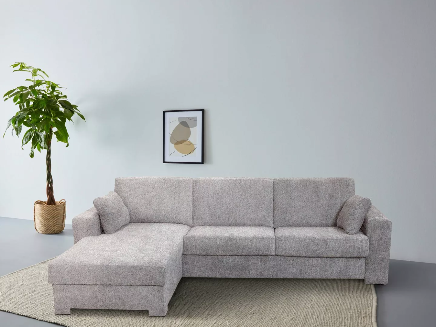 Home affaire Ecksofa "Roma "M" Matratzenhöhe 14 cm, Dauerschlaffunktion, mi günstig online kaufen