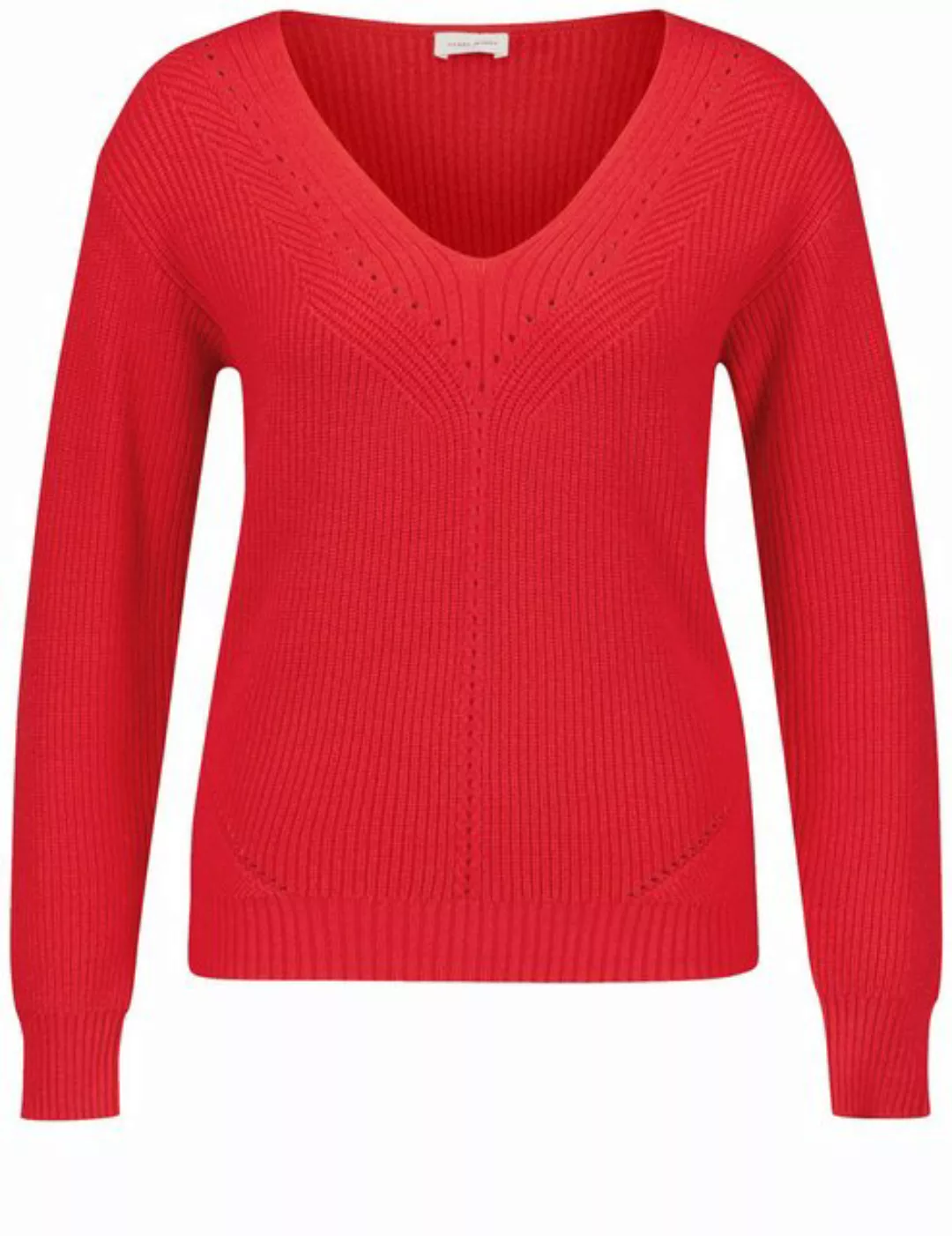 GERRY WEBER Rundhalspullover Pullover mit Ajour-Details günstig online kaufen