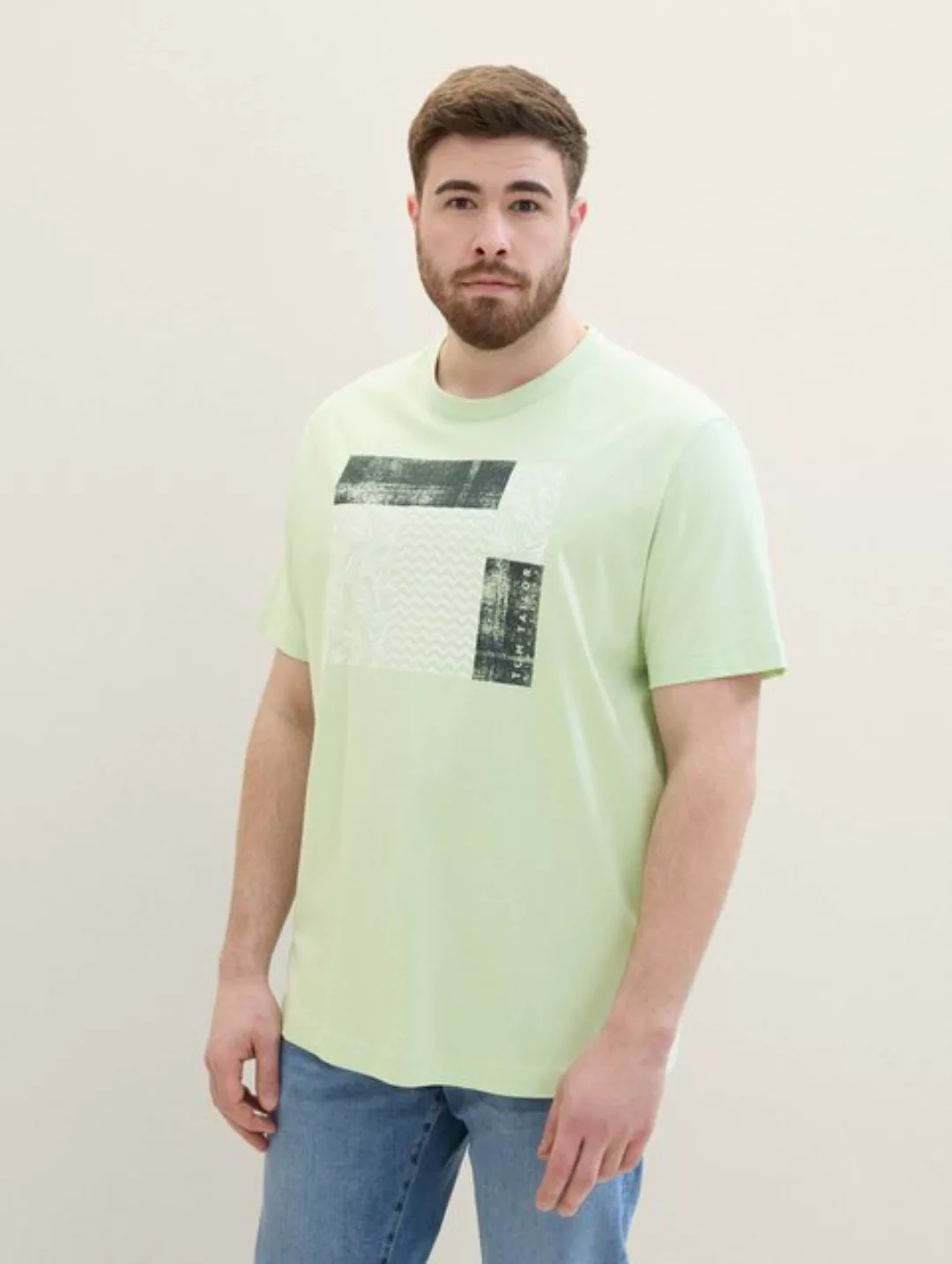 TOM TAILOR PLUS T-Shirt Plus - T-Shirt mit Bio-Baumwolle günstig online kaufen