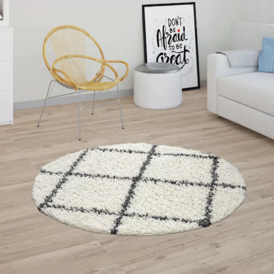Paco Home Hochflor-Teppich »Kalmar 441«, rund günstig online kaufen