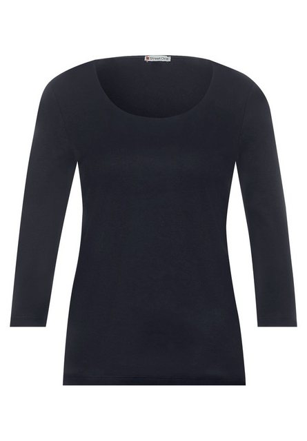 STREET ONE 3/4-Arm-Shirt Street One Shirt Pania einfarbig in Deep Blue (1-t günstig online kaufen