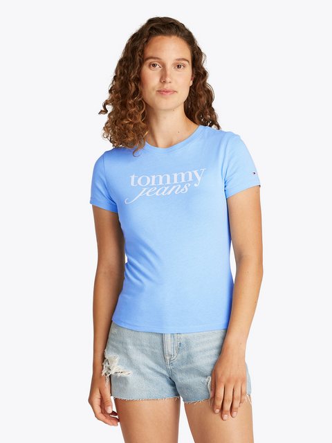 Tommy Jeans T-Shirt mit Logodruck auf der Brust günstig online kaufen