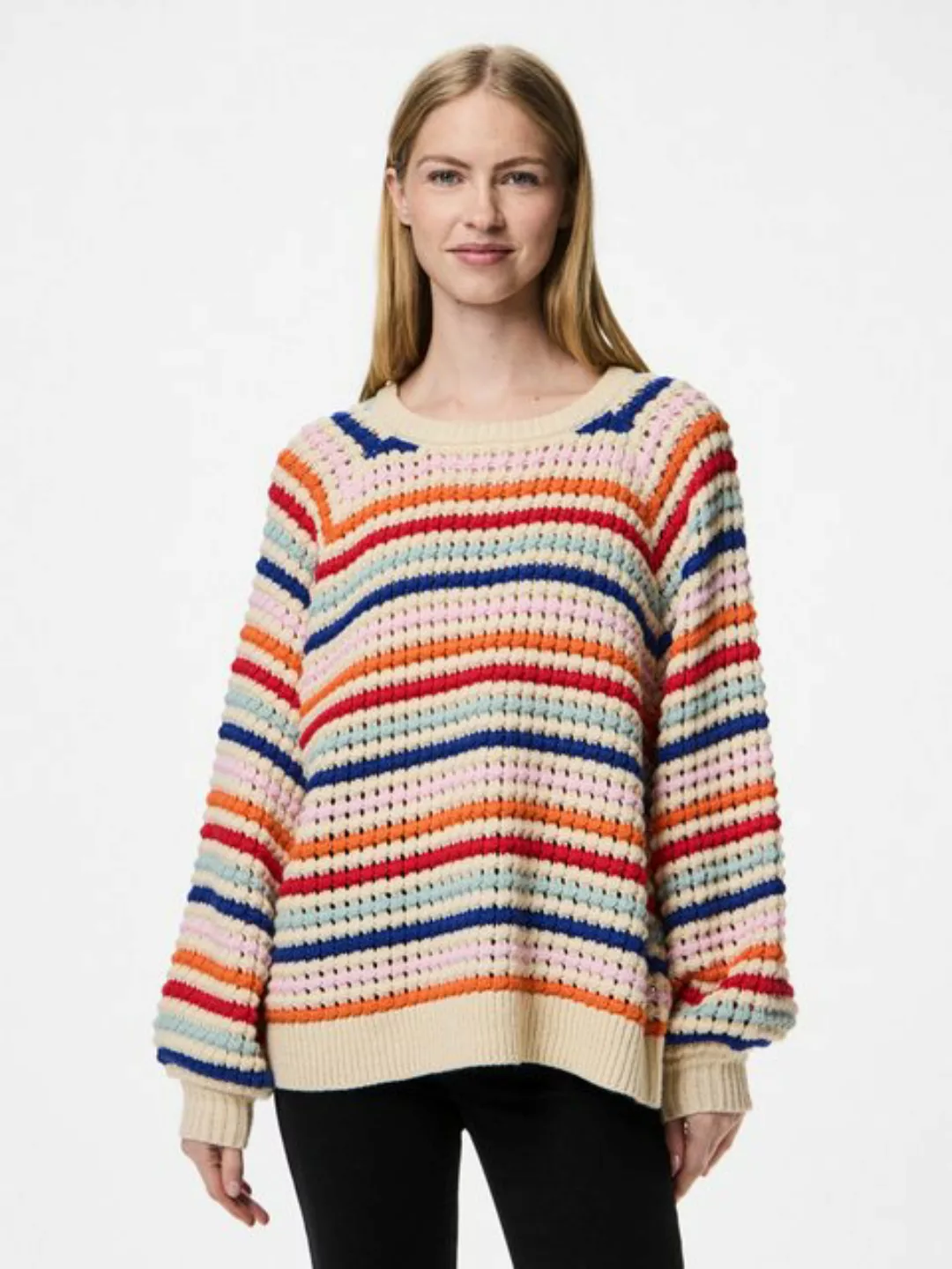 pieces Rundhalspullover PCDOSLA LS O-NECK KNIT MM günstig online kaufen