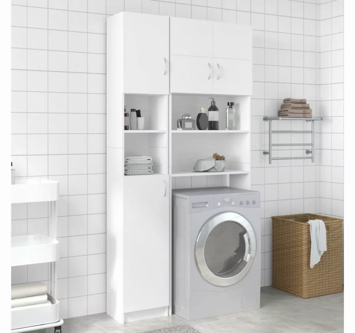 vidaXL Waschmaschinenumbauschrank Waschmaschinenschrank-Set Weiß Holzwerkst günstig online kaufen